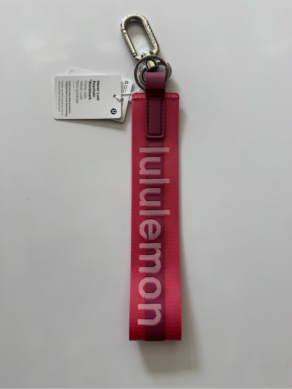 Lululemon Never Lost Keychain *Wordmark
